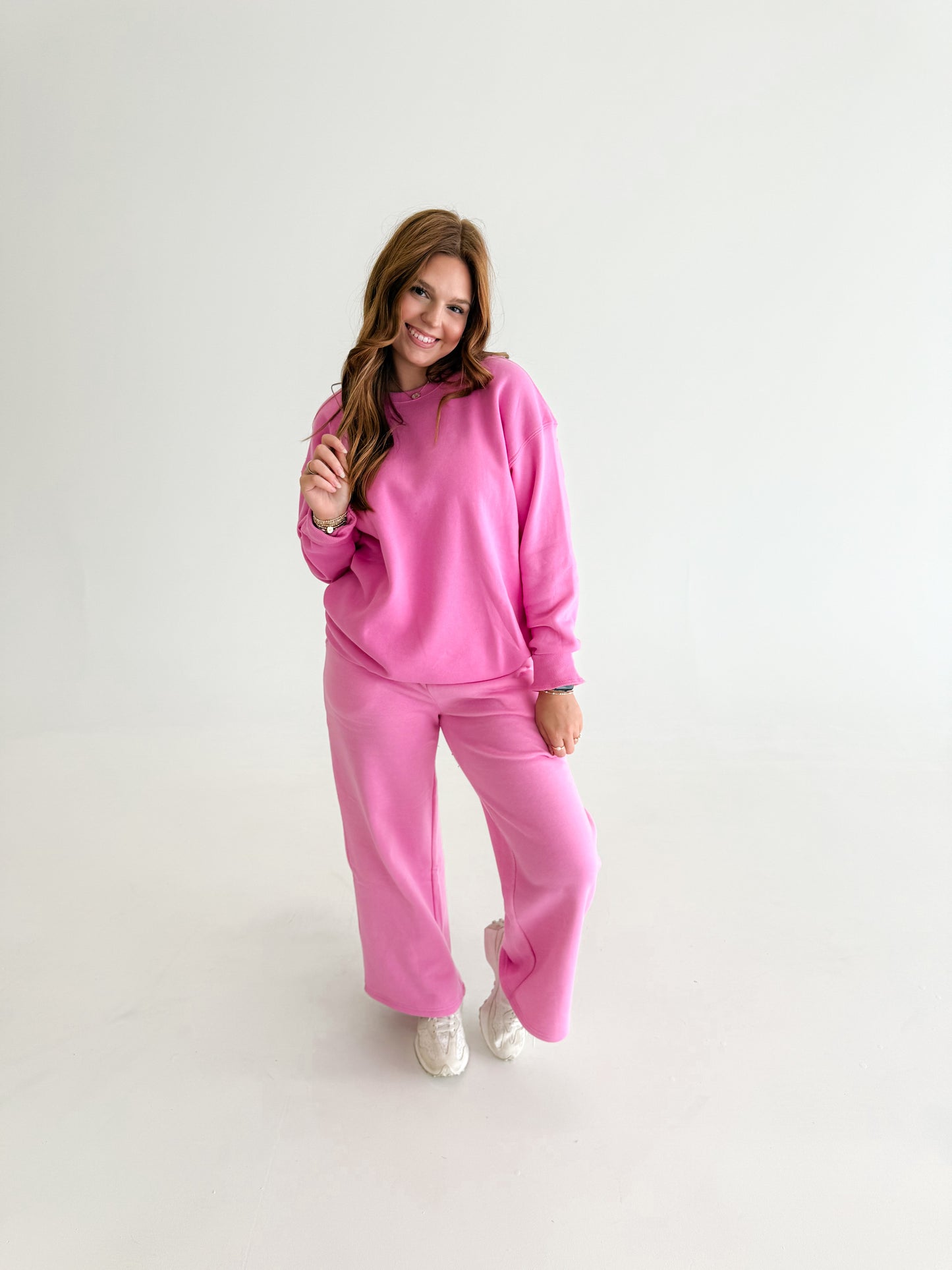 Soft Romance Sweat Set | Candy Pink