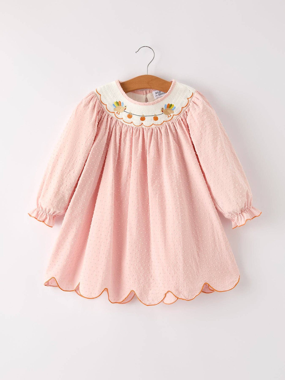 Fall Chicken Smock Embroidered Dress