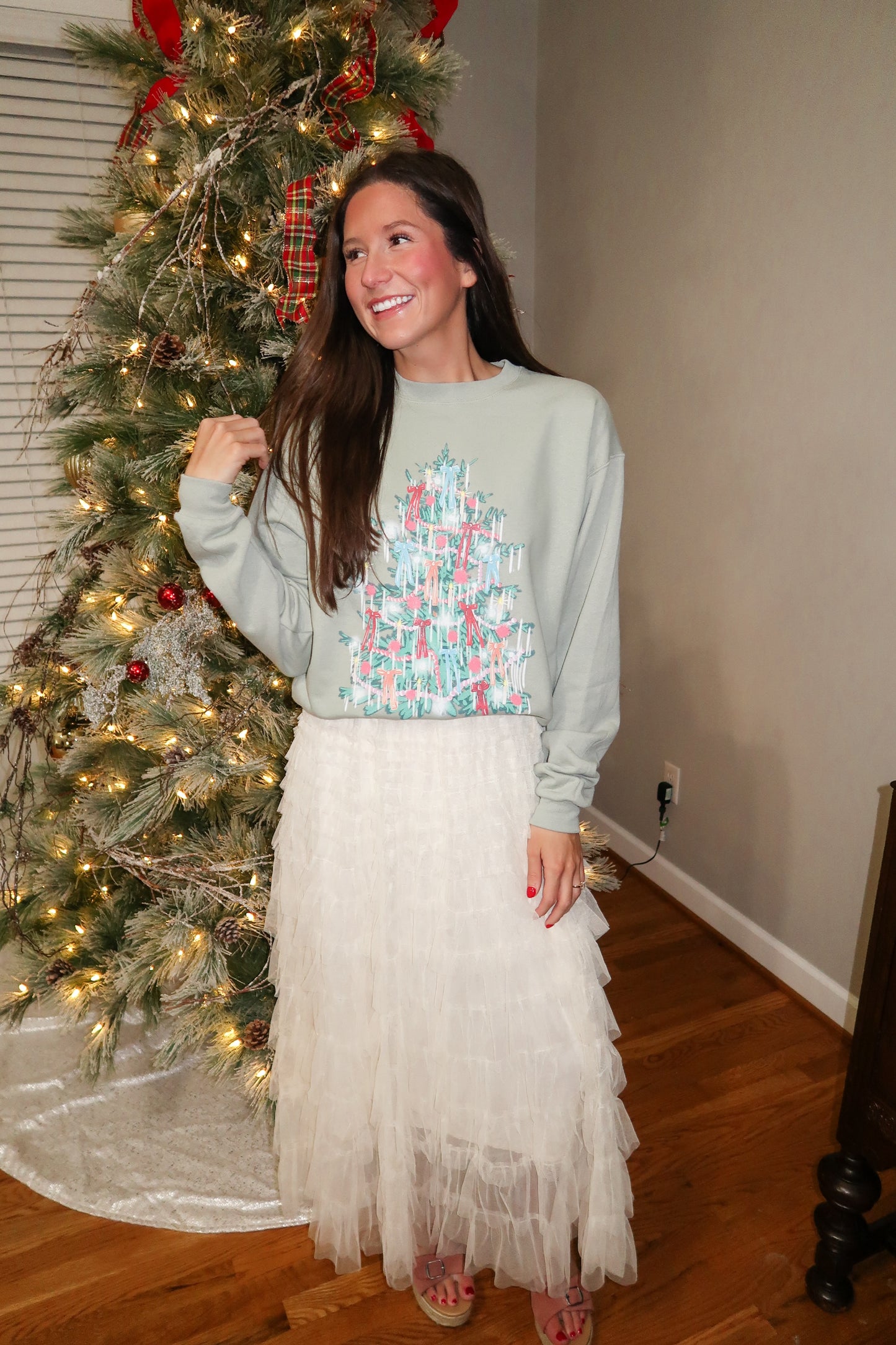 Ruffled Up Midi Skirt- Ecru