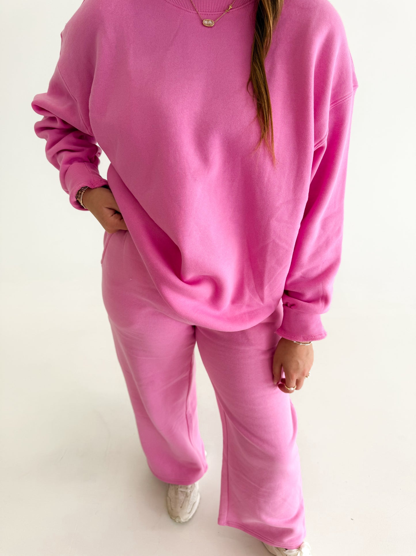 Soft Romance Sweat Set | Candy Pink