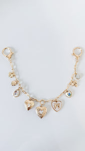 Gold Heart Bag Charm
