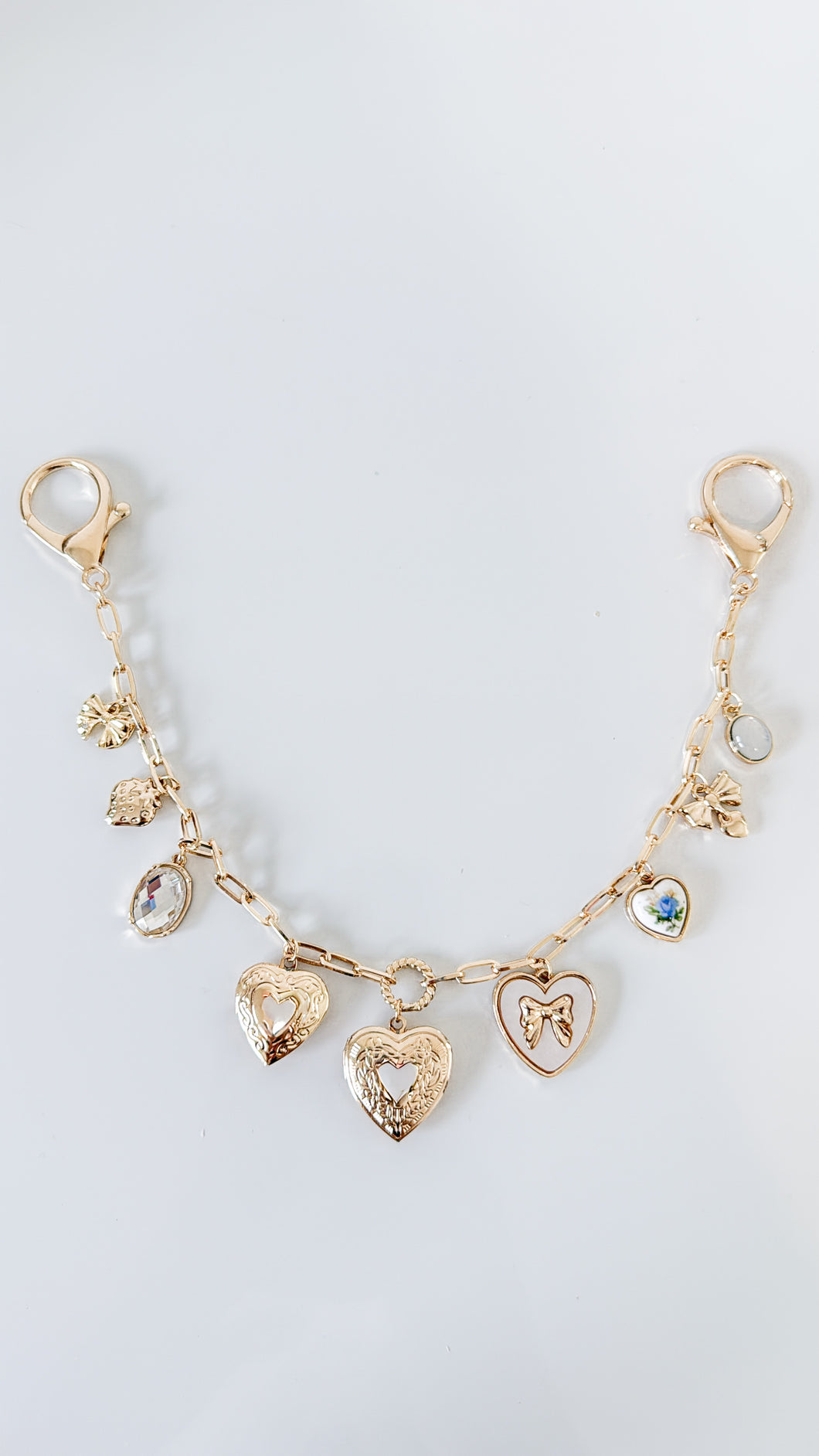 Gold Heart Bag Charm