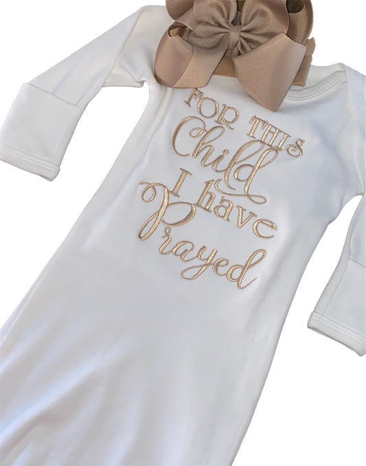 For this Child I have prayed gown * embroidered *