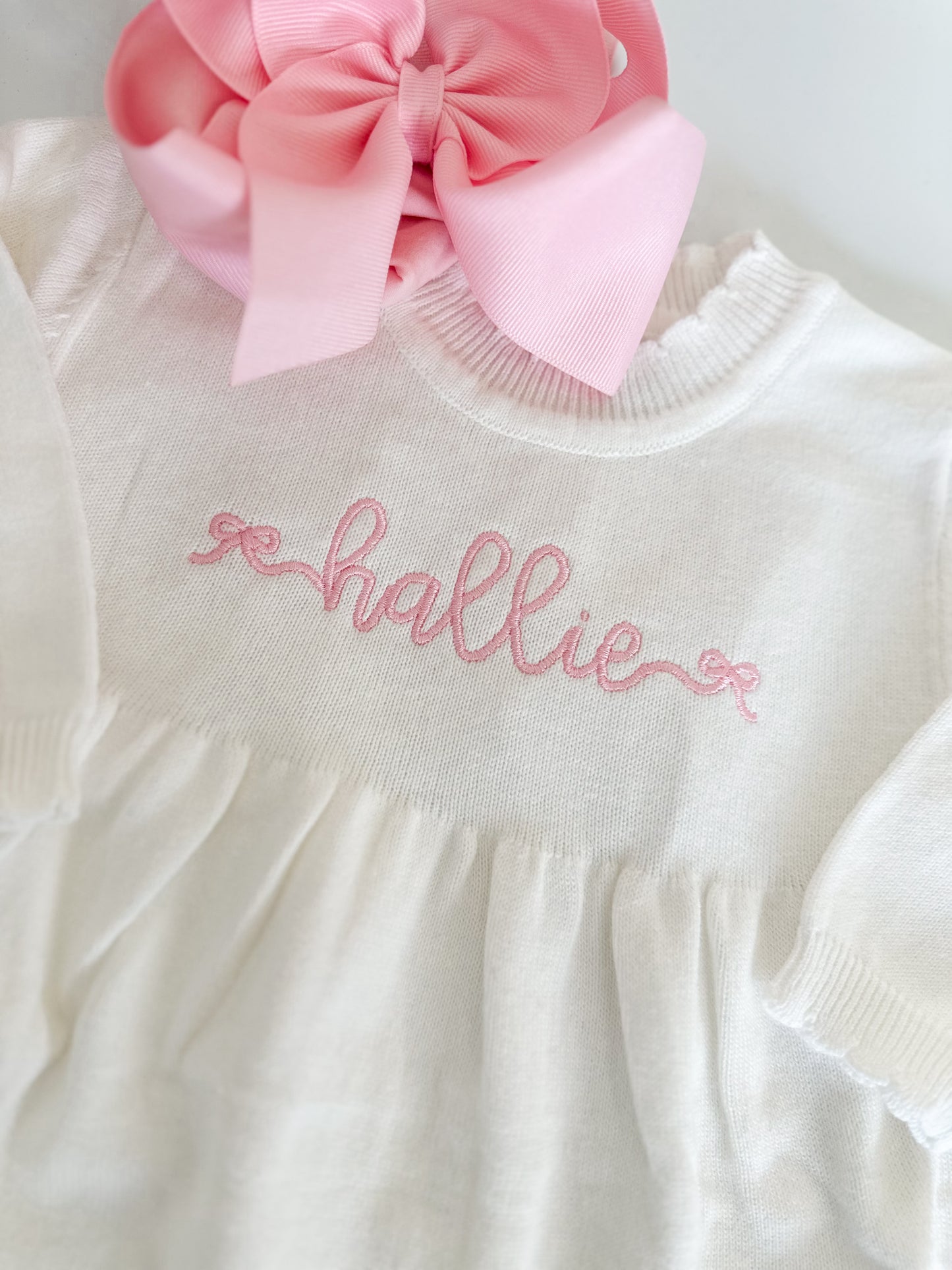 Baby Bow Knit Gown