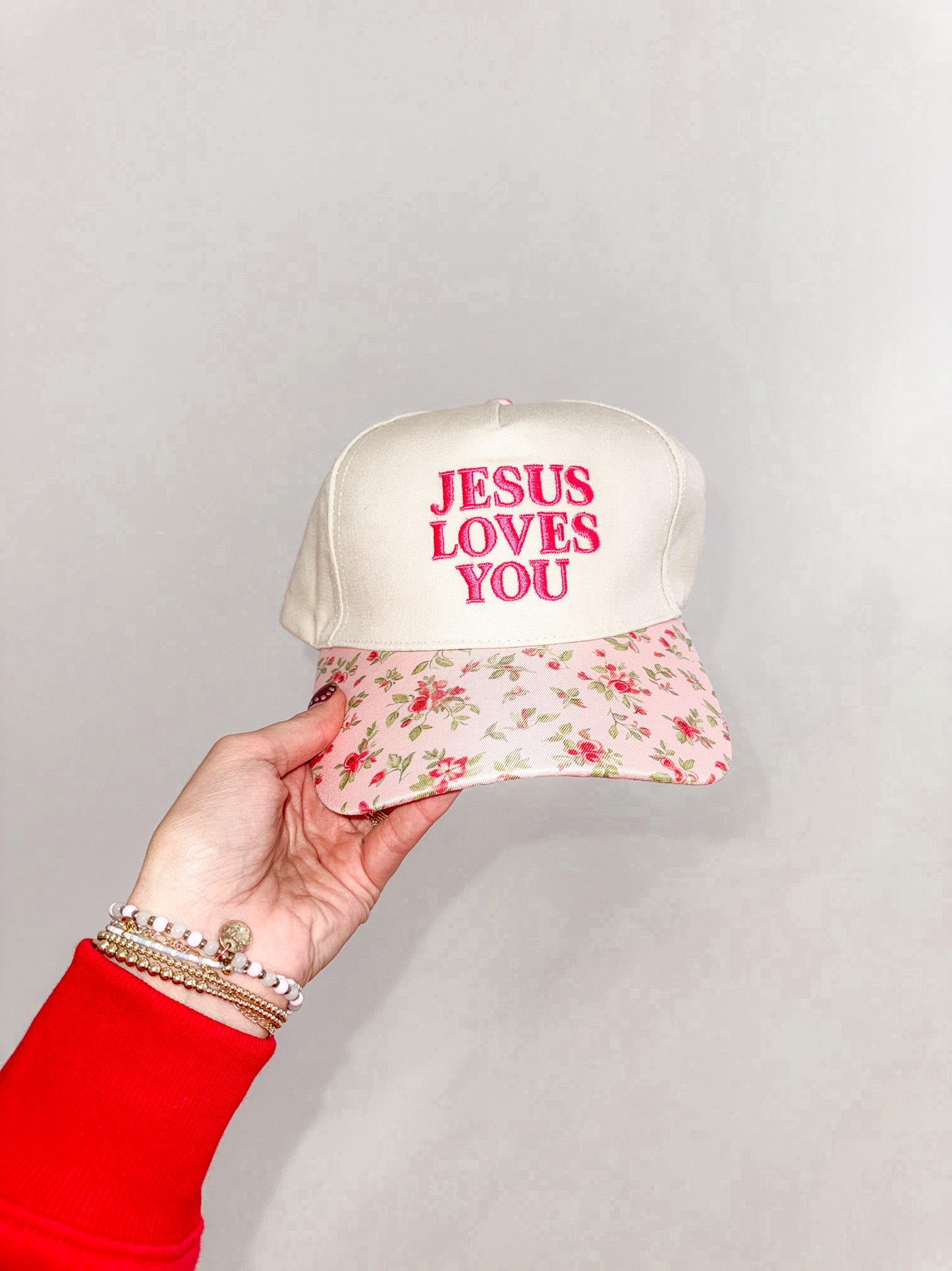 Jesus Loves You Hat | Floral