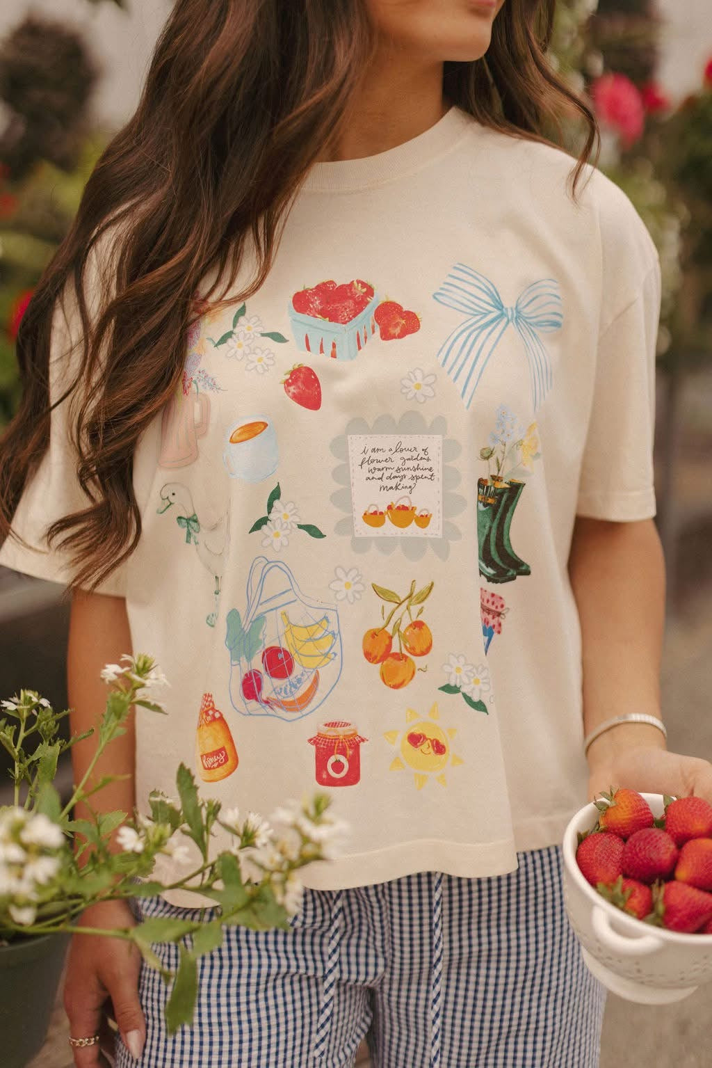 Summer Collage Cropped Tee