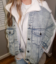 Load image into Gallery viewer, Denim Teddy Jacket
