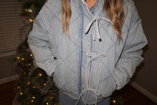 Load image into Gallery viewer, Denim and Bows Quilted Jacket
