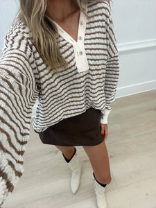 Chocolate Suede Skort