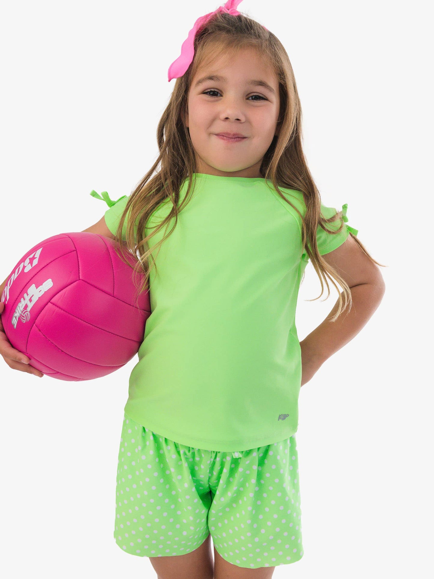 Polka Dot Active Butterfly Shorts | GIRLS | Green