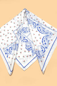 Blue Cherry Bandana Scarf