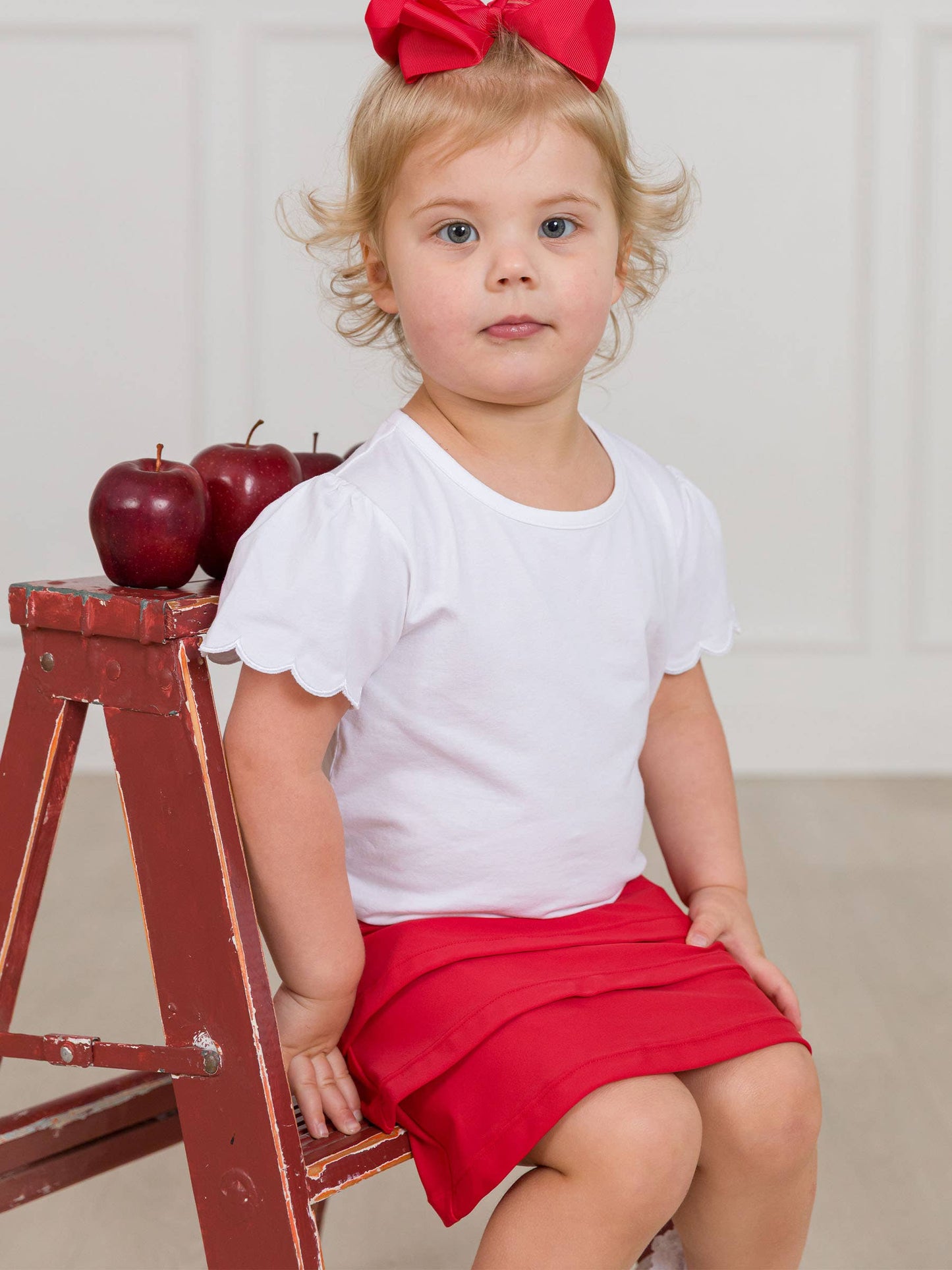Tiered Active Skort | GIRLS | Red