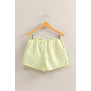 Spring Picnic Shorts-Lime