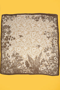 Brown Floral BandanaScarf