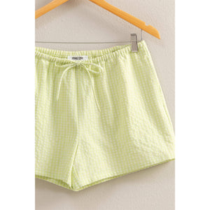 Spring Picnic Shorts-Lime