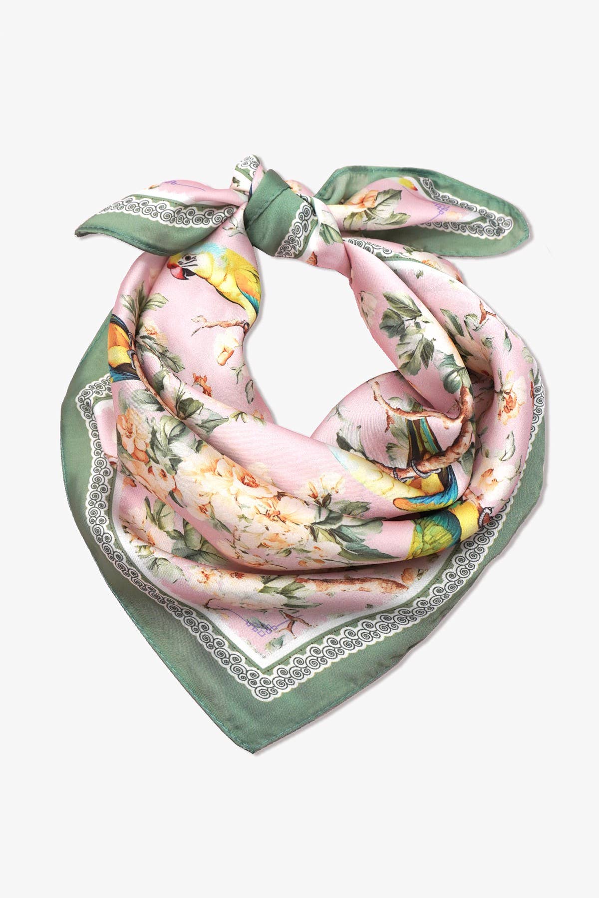 Pink&Green Bandana Scarf