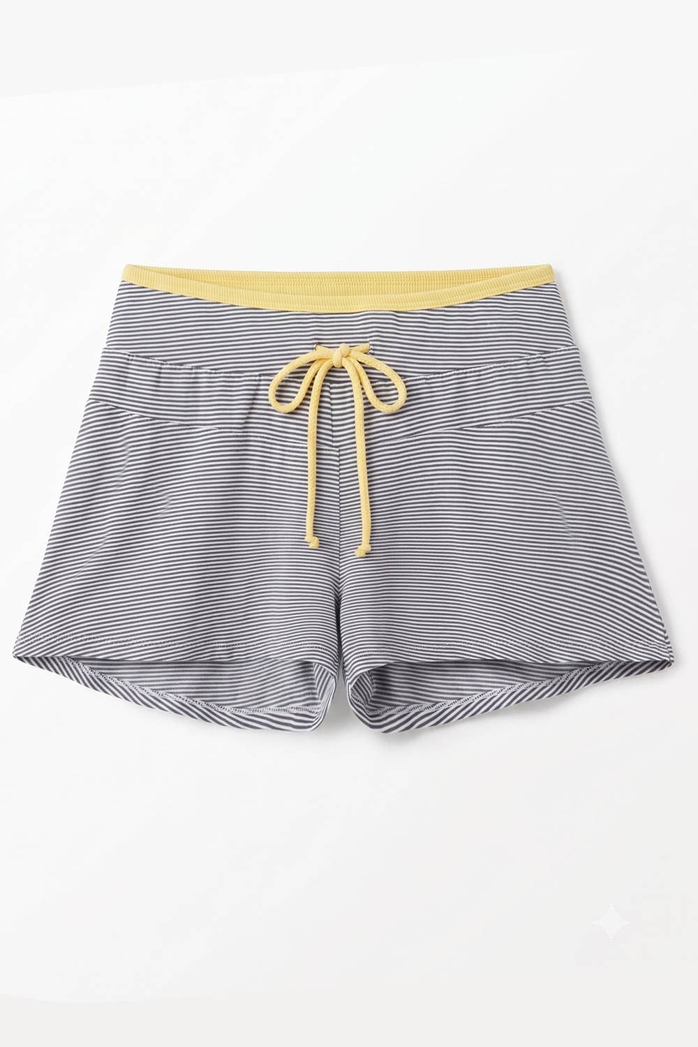 P5817A | Stripe Drawstring Lounge Shorts: Navy/Yellow / S-M-L (2-2-2)