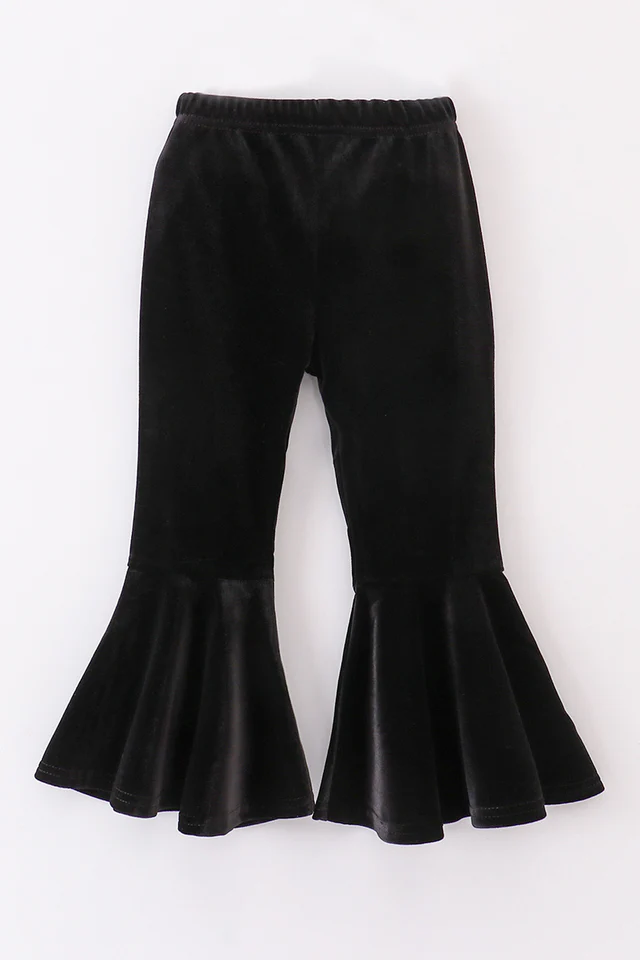 Velvet Bell Bottoms- Black