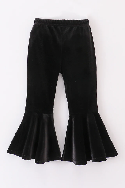 Velvet Bell Bottoms- Black