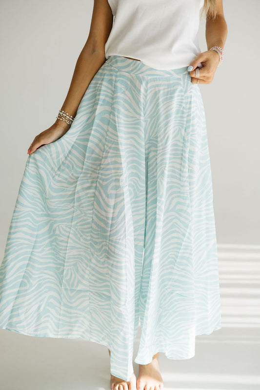 Zebra Wide Leg Pants | Mint