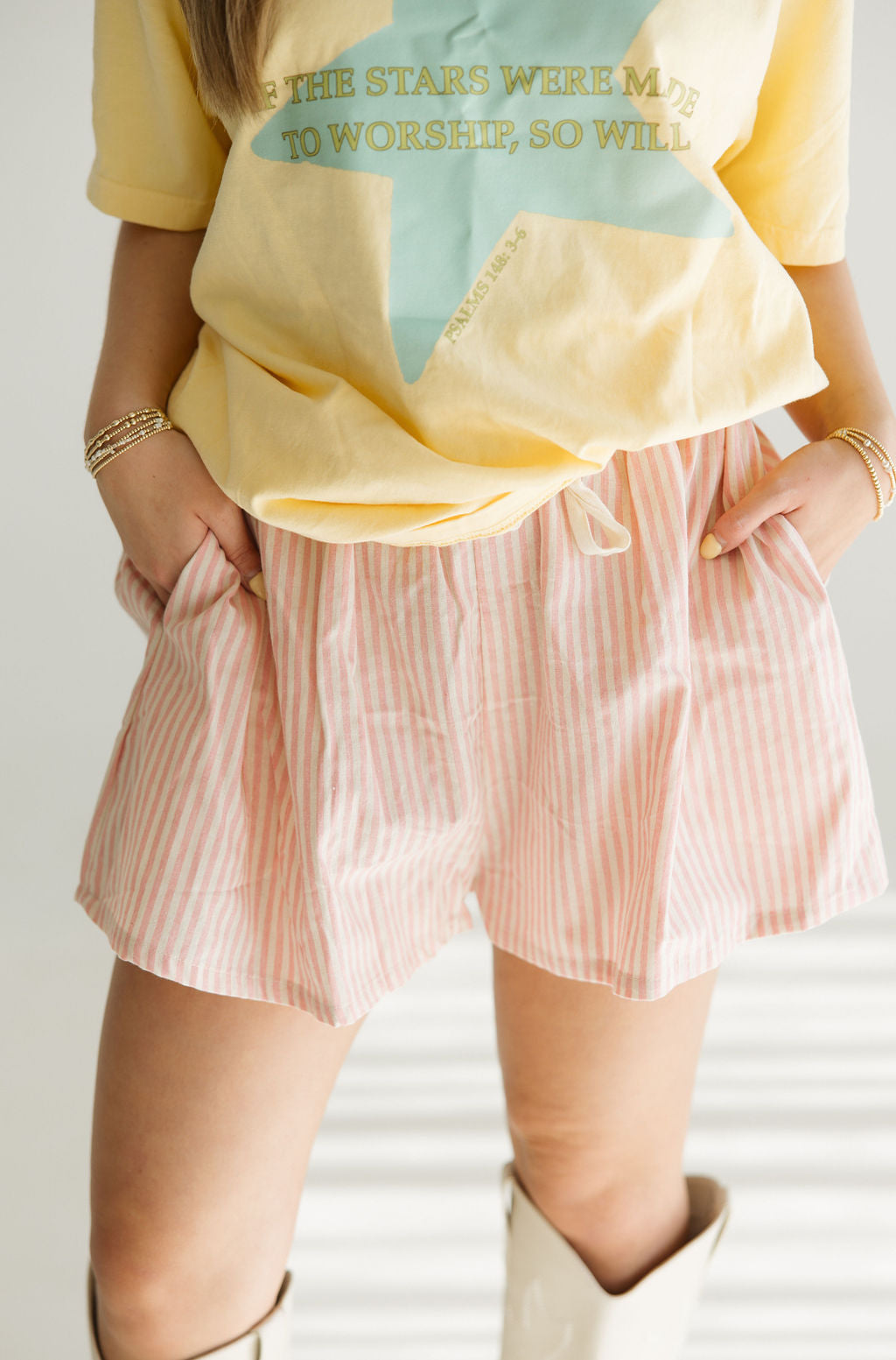 Wear Everywhere Striped Shorts | Pink