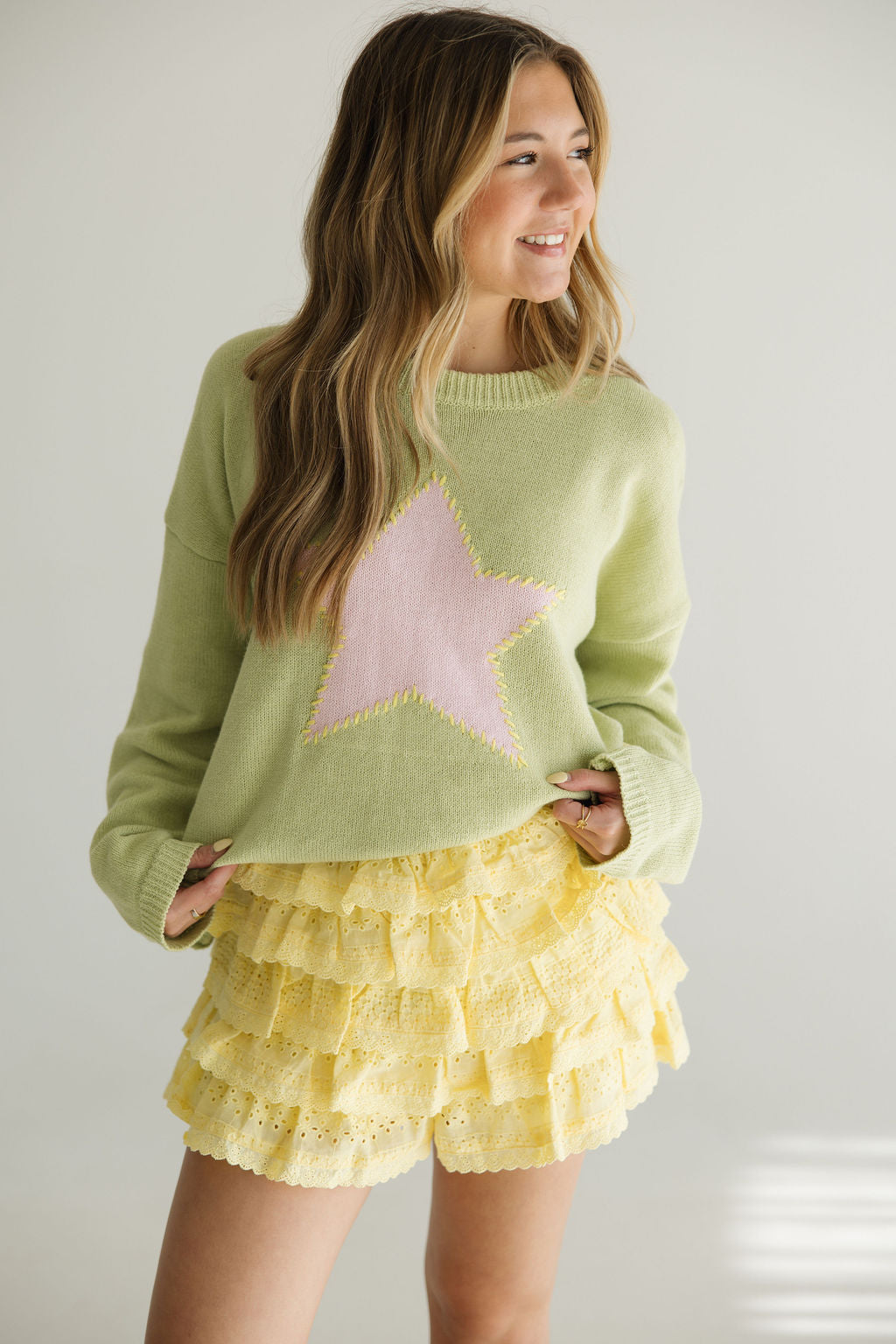 All Star Sweater | Lime&Pink