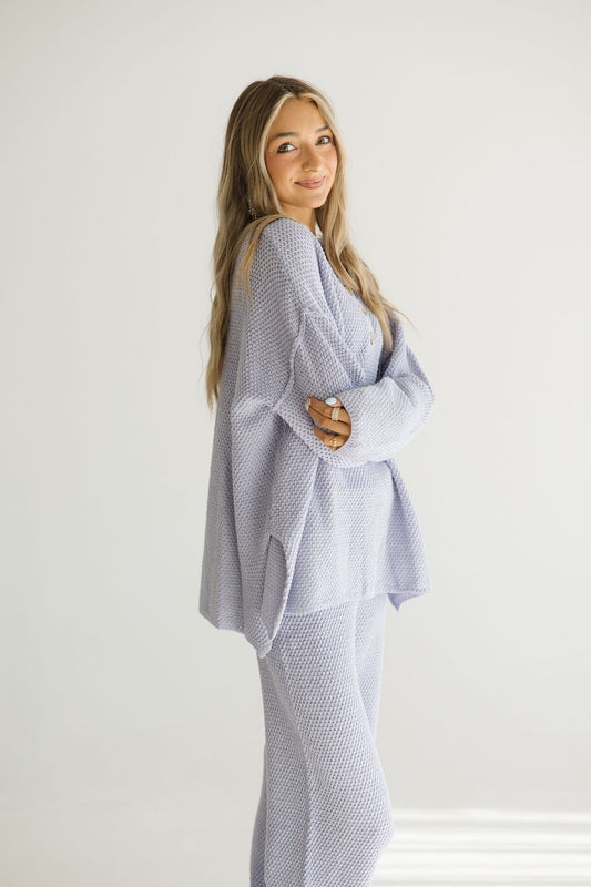 The Lilac Knit Oversized Top