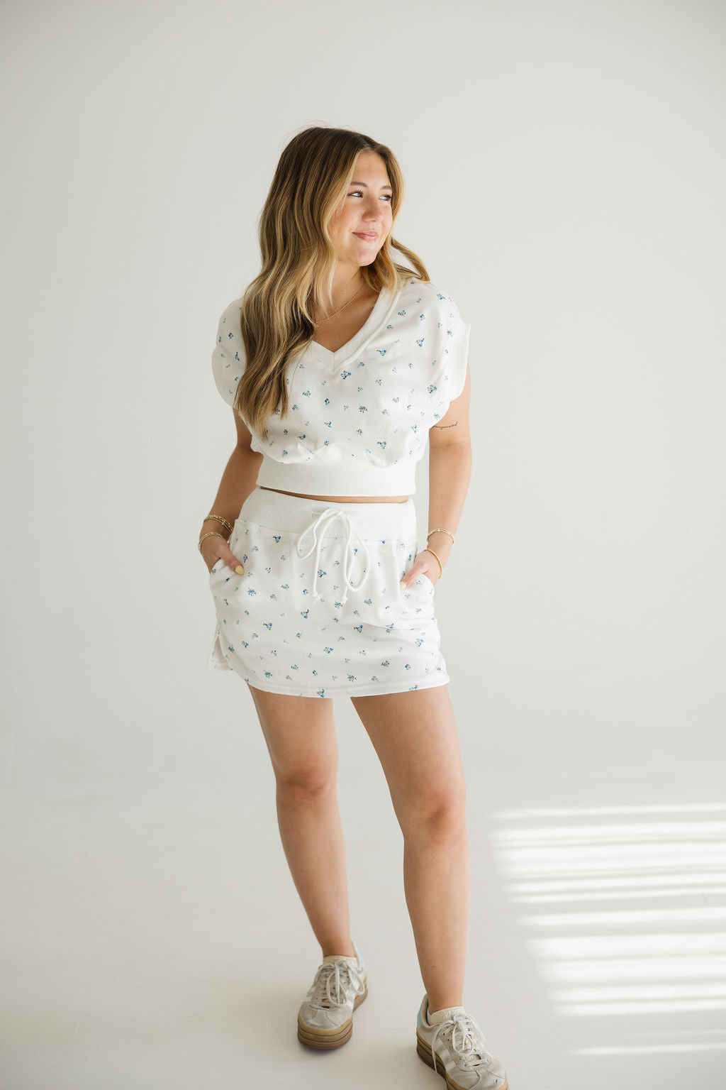 Ditsy Floral Skirt Set | Blue