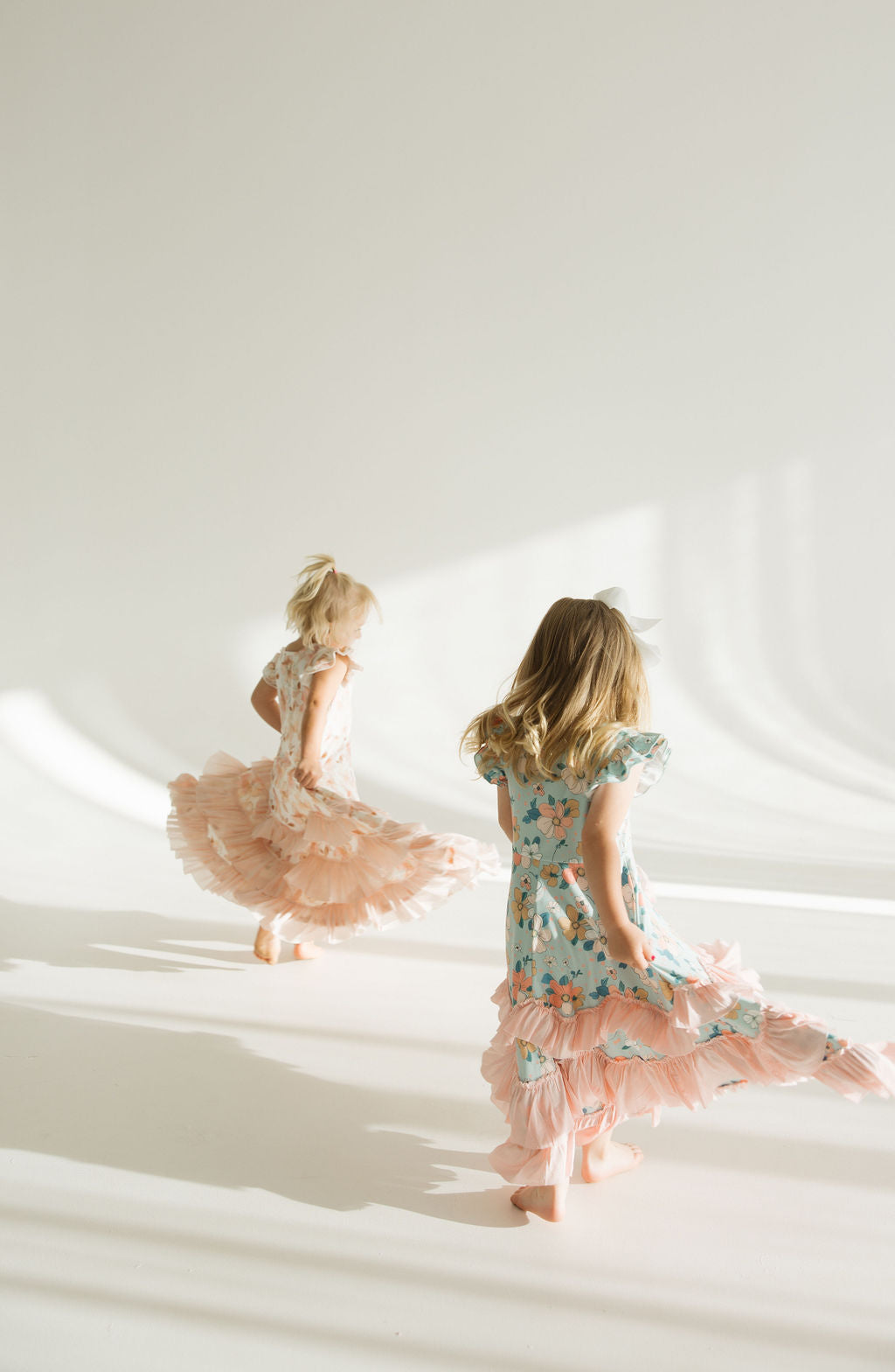 Bella Pastel Floral Flutter Sleeve Dress | Mint