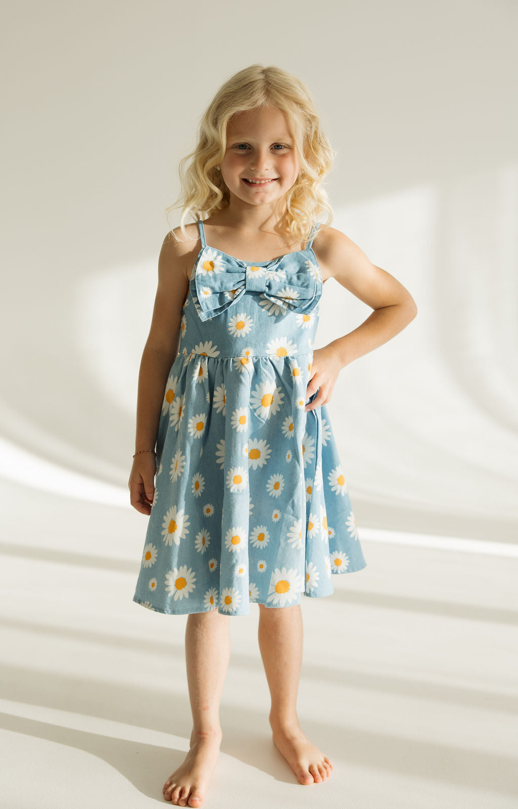 Spring Daisy Denim Dress | GIRLS