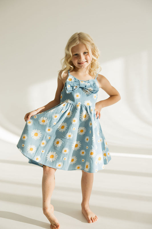 Spring Daisy Denim Dress | GIRLS