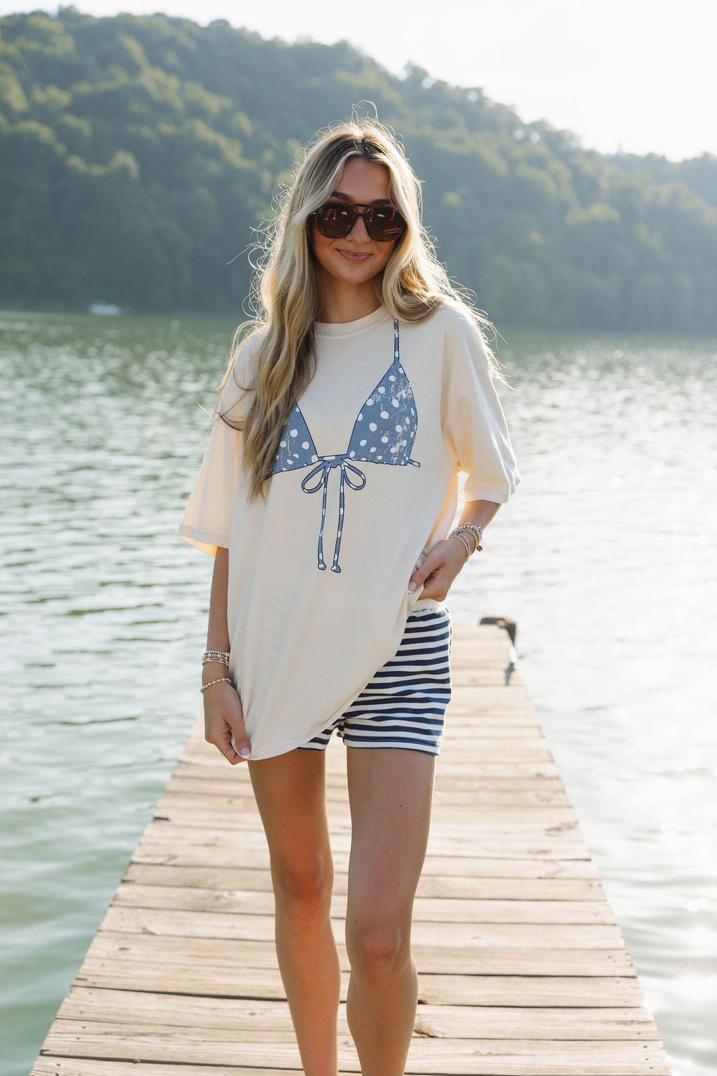 Polka Dot Bikini Top Tee