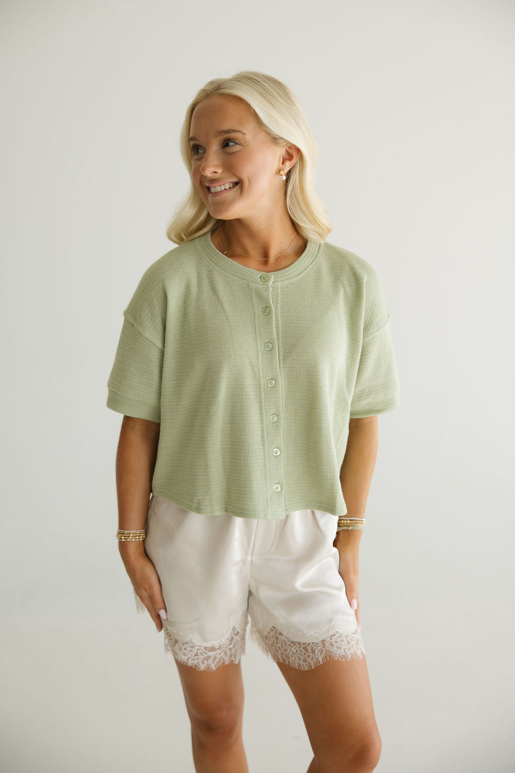 Spring Knit Cardi | Lime