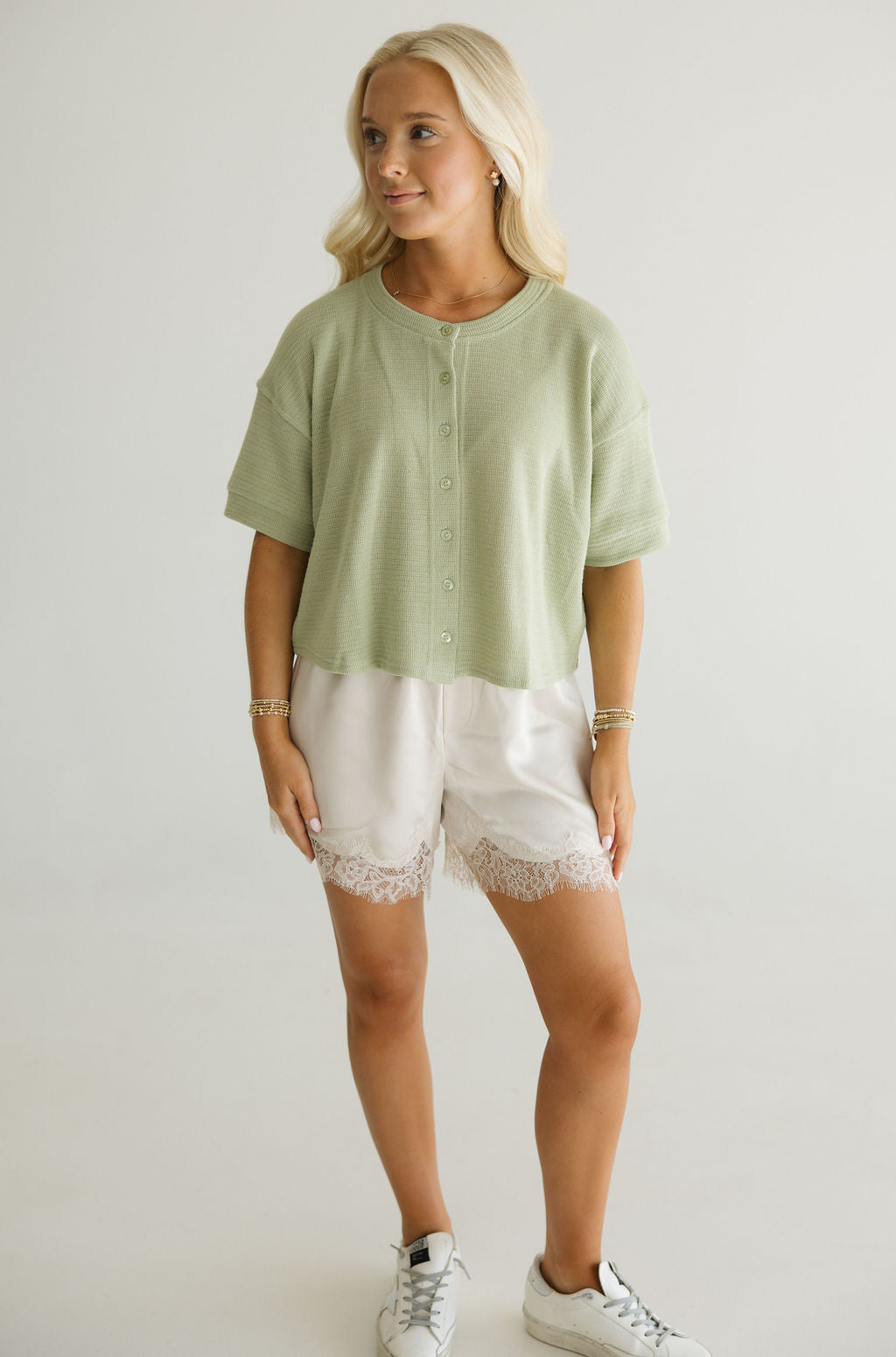 Spring Knit Cardi | Lime