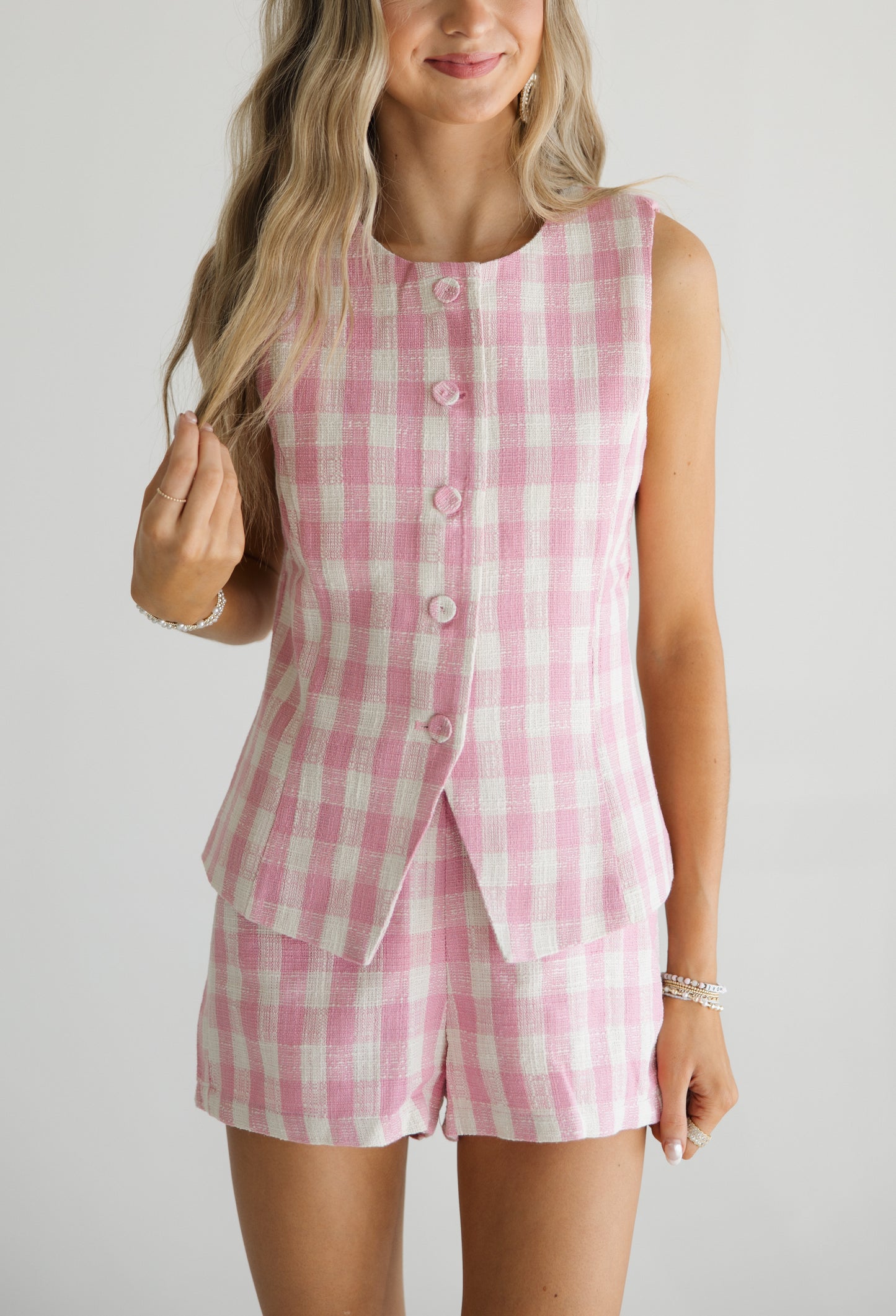 Pretty in Pink Gingham Set