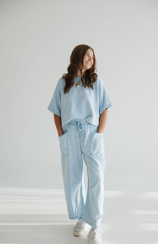 Cropped Easy Set | Blue