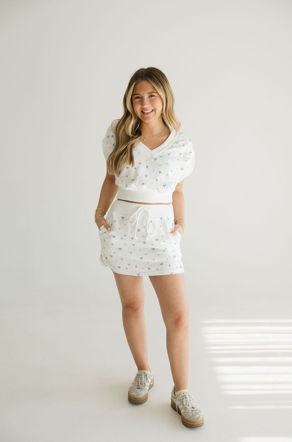 Ditsy Floral Skirt Set | Blue