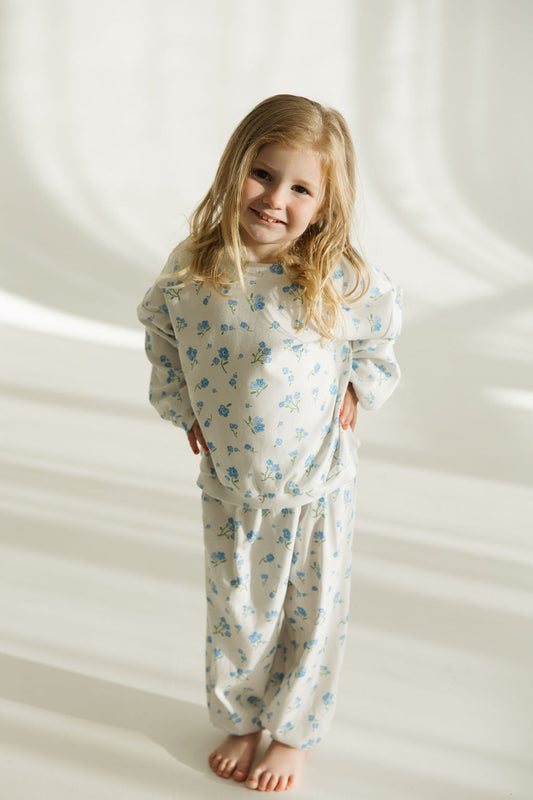 Blue Blooms Sweatsuit
