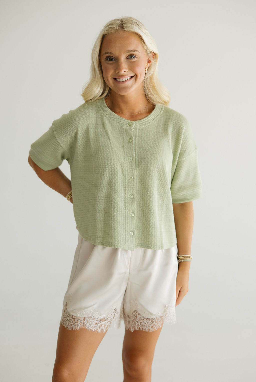 Spring Knit Cardi | Lime