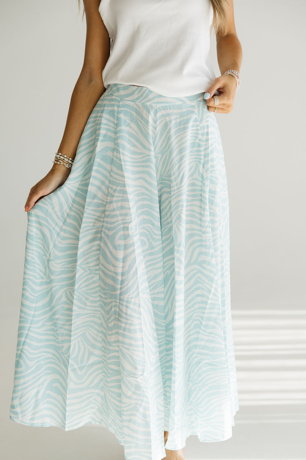 Zebra Wide Leg Pants | Mint